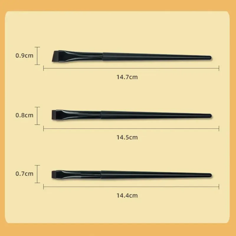 Alat Atas Berus Kosmetik Serong Berus Kecantikan Blade Makeup Berus Pelapik Alis Berus Celak Halus Bersudut Berus Kening Rata