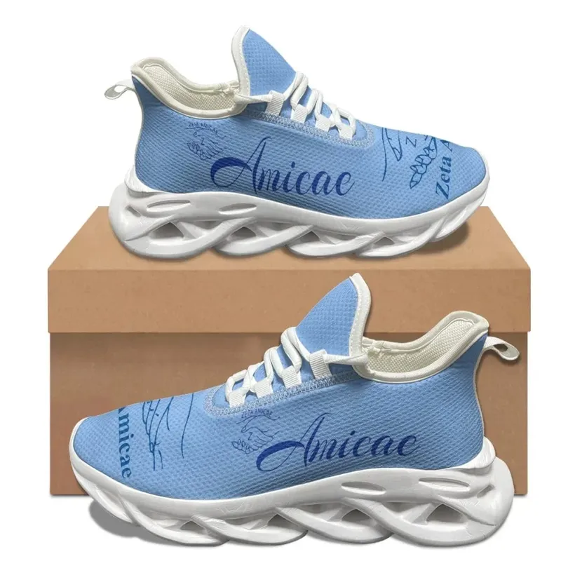 Zeta Amicae New Trend 3D Print Casual Mesh Sneakers for Women Lightweight Lace up Shoes Friends of Zeta Platform Shoes Female — image 2