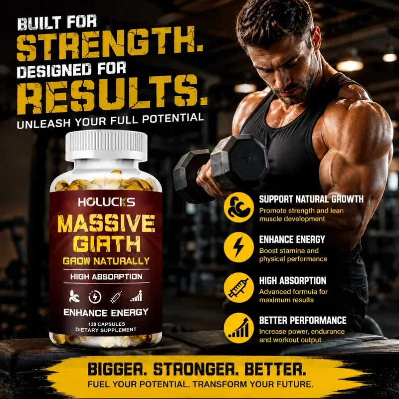 Men's Health Capsules with Tribulus Terrestris Ashwagandha Support Stamina Male Charm Hormonal Balance Daily Immune