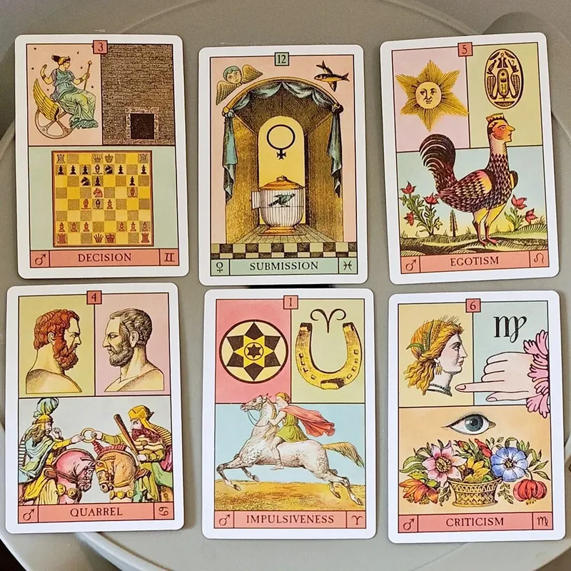 Vintage Illustrations 10*6.5cm Oracle of The Radiant Sun 84 Pcs Double-embossed Astrology Cards in Rigid Box