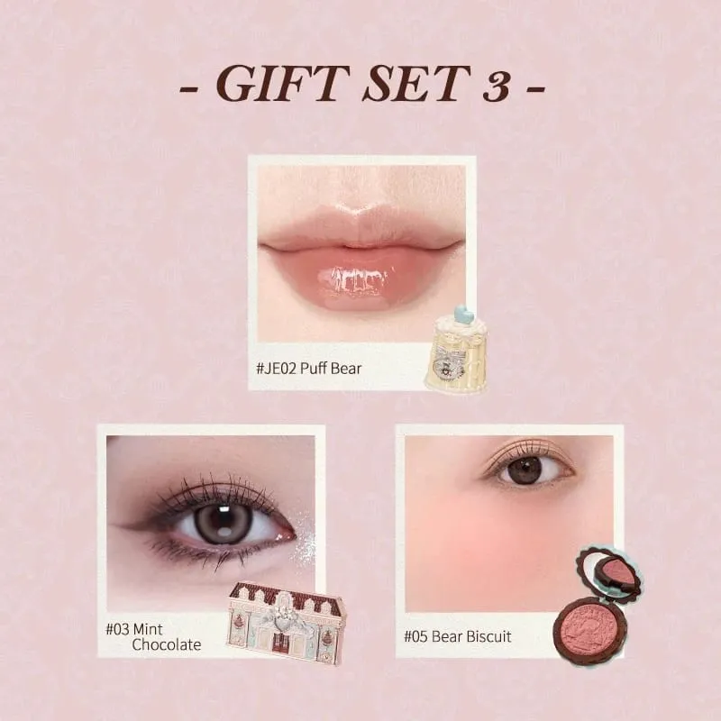 Flowerknows make-up Dárkové sady Little Angel Bunny Zahradní mušle Šperky Glaze na rty Tvářenka Flower Know SWEETIE BEAR Blush korektor