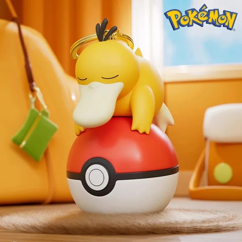 Pokemon bonito brilhante série charme pokeball chaveiro modelo boneca pikachu piplup bulbasaur figura de ação dos desenhos animados saco acessório presente