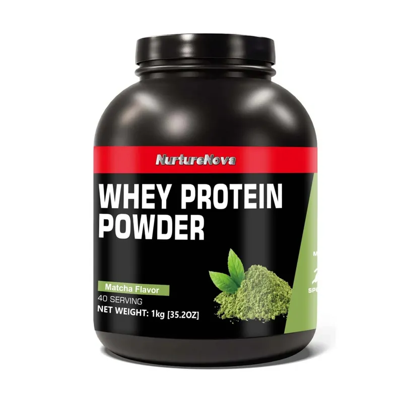NurtureNova Whey Protein Powder 40 Porções Mistura de Bebida Proteica para Adultos Chocolate Matcha Sabor Morango Nutrição Diária — image 9