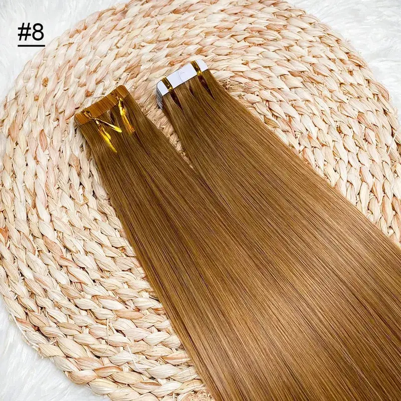 High Quality Tape Hair Extensions Full Ends Straight Hair 18-30 Inch Double Sided Adhesive Tape in Different Colors — image 19