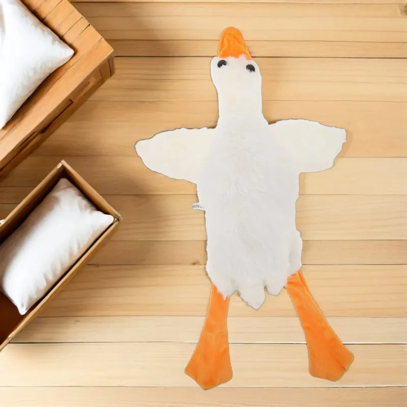 White Goose Stuffed Animal Pillow Case Soft Decorative Throw Pillow Cover 50Cm Kawaii Cartoon Goose for Sofa Couch Bed Party