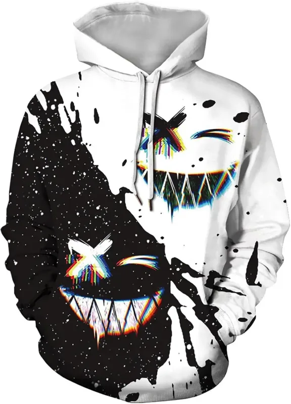 Mens Graphic Hoodies Unisex Novelty Print Hoodie, 3D Pattern Pullover Sweatshirt With Pocket, Long Sleeve Warm Graphic Hoodie Me — image 16
