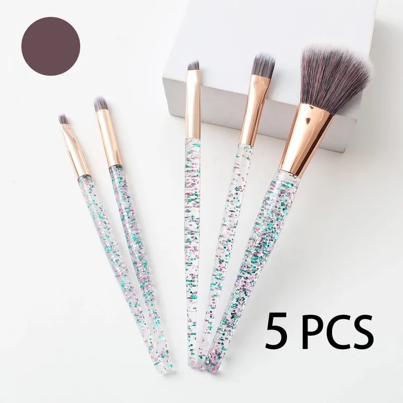 5 PCS Professional Makeup Brush Set Compatible for Eyeshadow Eyebrow - Nylon Bristles