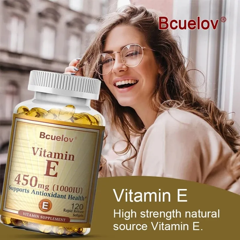 Bcuelov Vitamin E 1000 IE 450 mg – zur Unterstützung der Haut, Haare, Durchblutung, Gesundheit und des Immunsystems – antioxidative Ergänzung — image 5