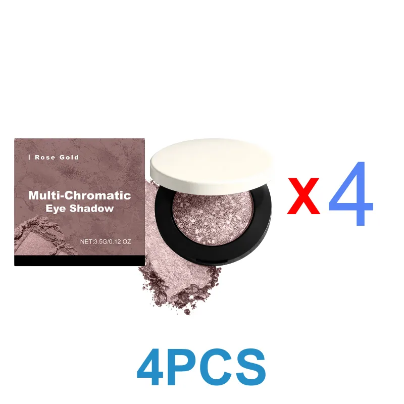 Rose Gold Shimmer Shine Eye Shadow Daily Natural Glow Colorful Lustrous Eyeshadow Portable Compact Palettes For Travel Office Dating Party Eye Makeup Cosmetic — image 10