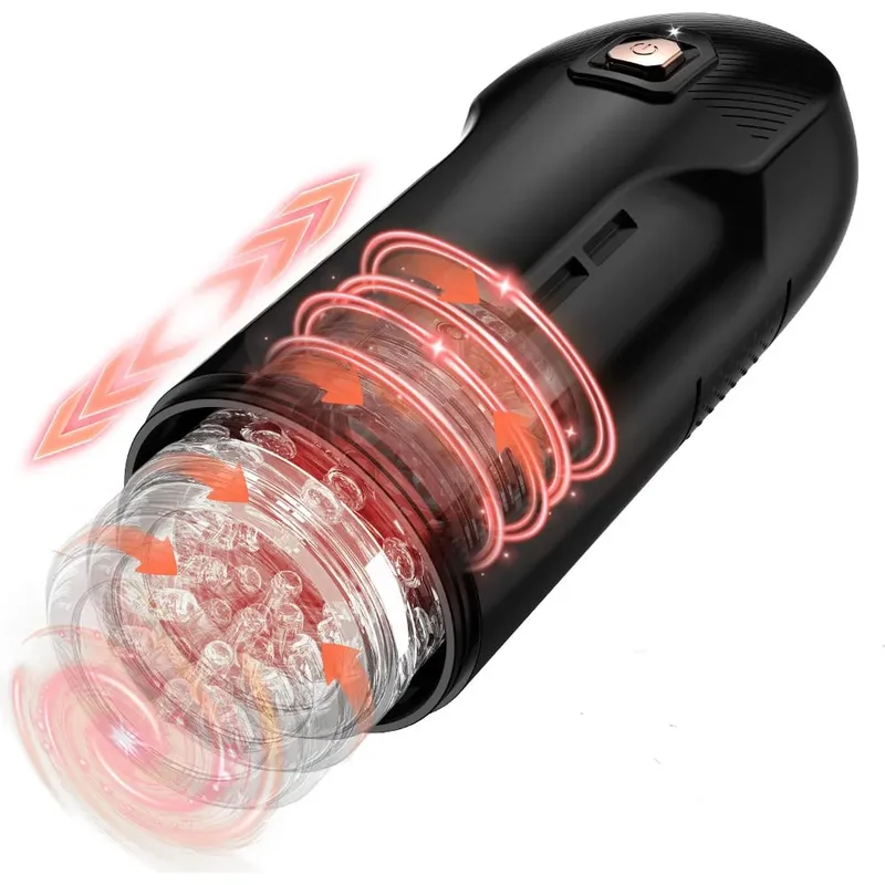 Thrusting Rotation Masturbator Cup for Men Penis Pump Blowjob Adult Sex Toy Stroker Piston Automatic Telescopic Male Mastubator