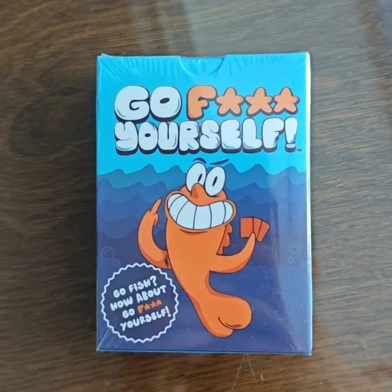 Jogo de cartas Go Fish para você mesmo, presente divertido de mordaça, jogos de tabuleiro hilariantes com um jogo de festa de interação familiar noturna para mais de 2 jogadores