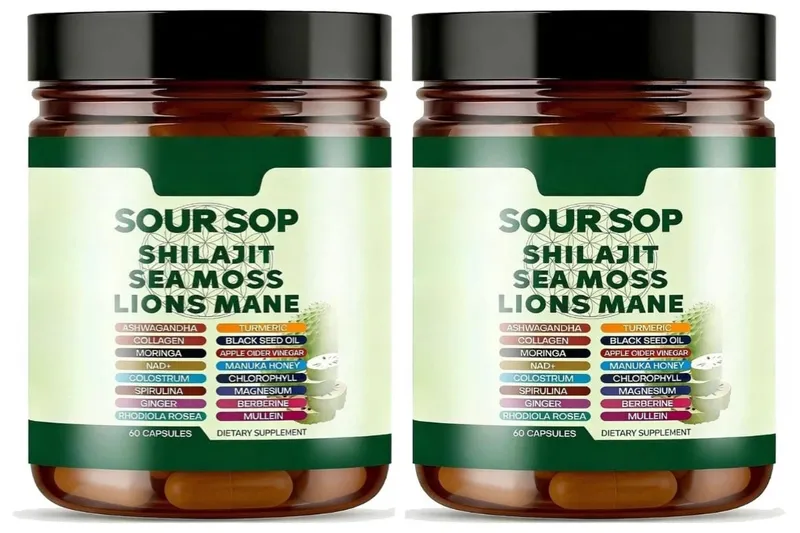 Shilajit and L-Arginine Capsules 60 Count with Pomegranate Cinnamon Fenugreek for Energy Immune Health Daily Wellness Support