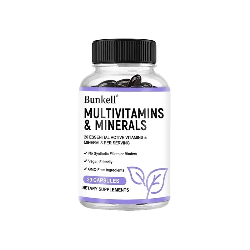 Multivitamin and Minerals - Daily Supplement Antioxidants Skin Repair Liver Health Maintenance Energy Boost 120 Capsules