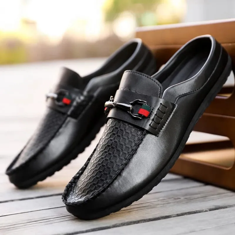 Men's Heelless Casual Shoes - Men's Retro Style Breathable and Lightweight Suitable for Indoor/Outdoor Walking