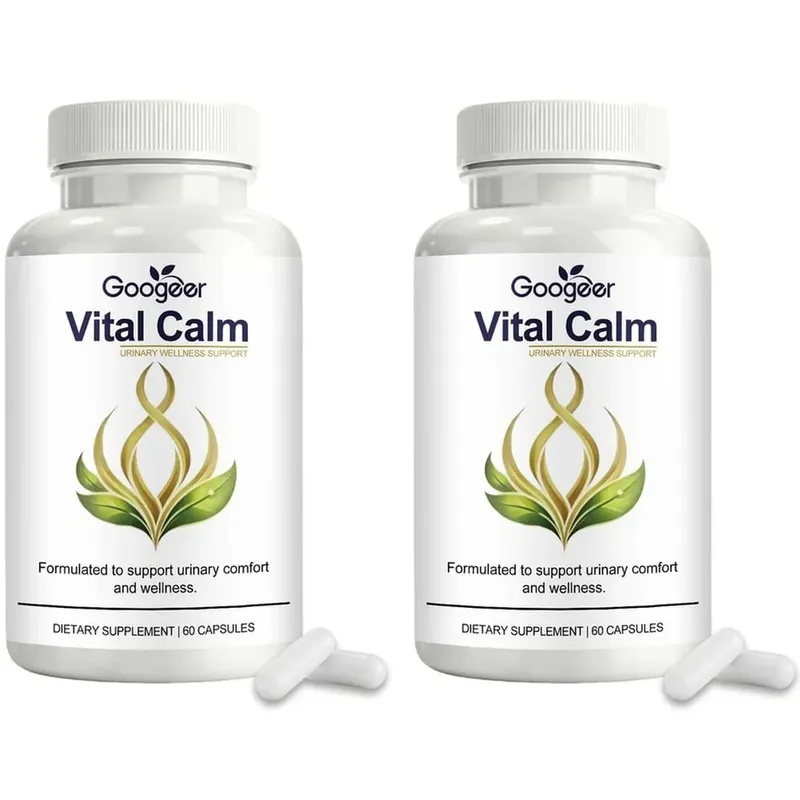 Googeer Vital Calm Capsules for Adult Urinary Wellness Support and Comfort with Magnesium and Cranberry Extract 60 Capsules