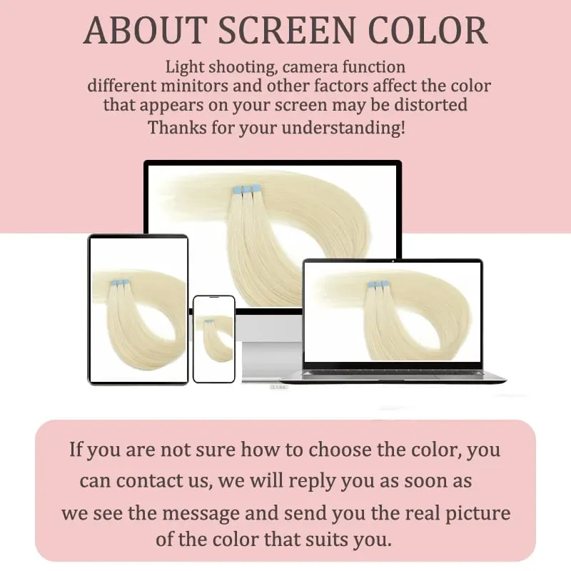 Multi Color Mini Skin Tape In Human Hair Extensions 10 Pieces 12 Inch To 20 Inch Multiple Color Options Remy Hair Natural Comfortable Wear for Women Thickening And Lengthening — image 8