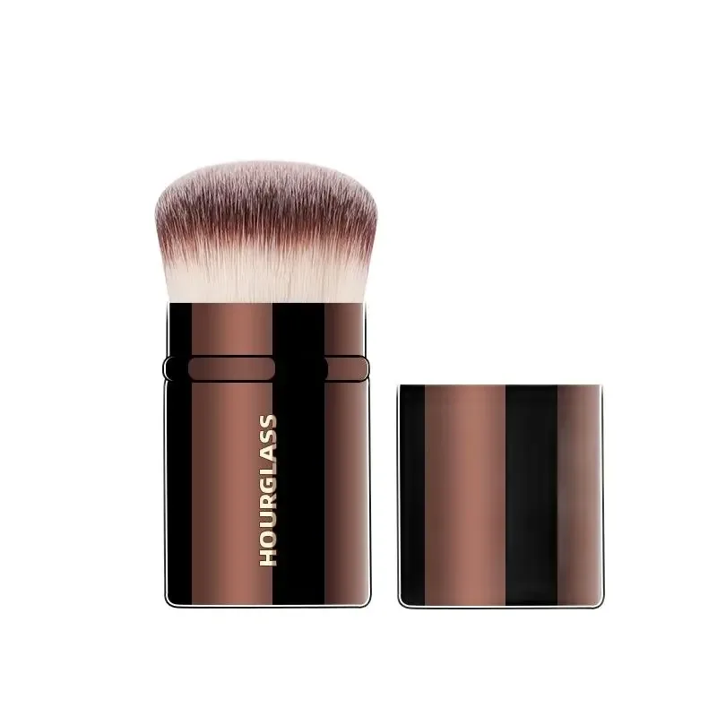 Retractable Professional Makeup Brush 3-in-1 Multi-Function Foundation Powder Blush Brush Travel Portable Cosmetic Tool with Sof