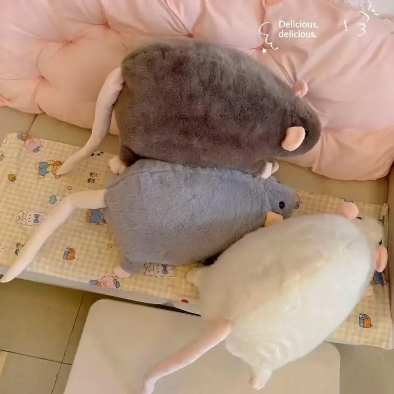 1Pc 35/50/90cm Cartoon Flower Branch Rat Soft Oversized Animal Figure Cute Simulation Big Mouse Plush Toy Pillow Birthday Gift‘