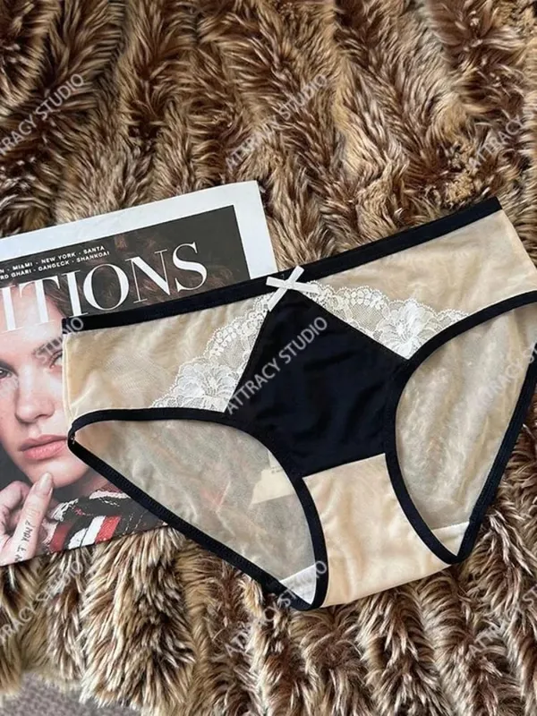 New Size 32-38 Japanese Dark Lace Plunge Bra Breathable Lifting Push-Up See-Through Mesh Sexy Comfort Fit Hot Sale BANERDANNI — image 2
