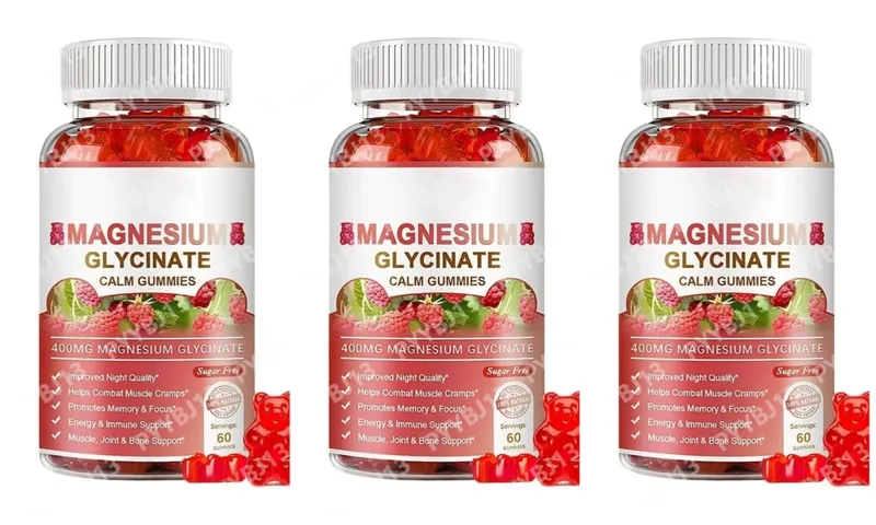 Magnesium Gummies Serving-Magnesium Glycinate and Magnesium Malate Sugar Free Magnesium Potassium Supplement for health Support — image 9