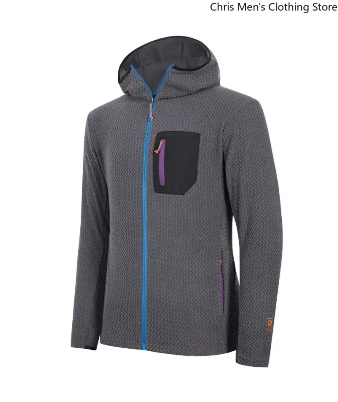 Casacos masculinos com zíper de alta qualidade para outono/inverno, elegantes e versáteis, casacos quentes com capuz, casuais, esportivos, fitness — image 3