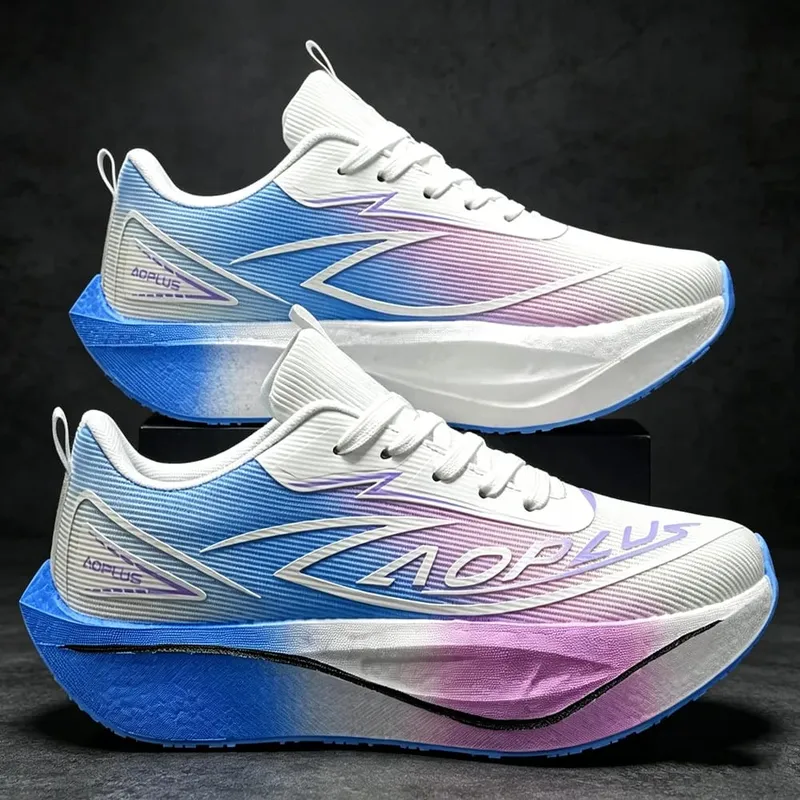 Running Shoes Men Sports Speciality Carbon Board Marathon Breathable Lightweight Women's Comfortable Athletic Nonskid Sneakers — image 2