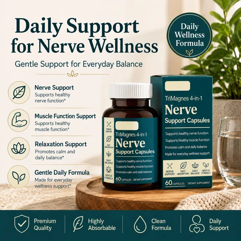 Magnesium Citrate Glycinate Malate Capsules with Turmeric Extract Supports Nerve Health Muscle Relaxation Sleep Wellness 60 Ct — image 1