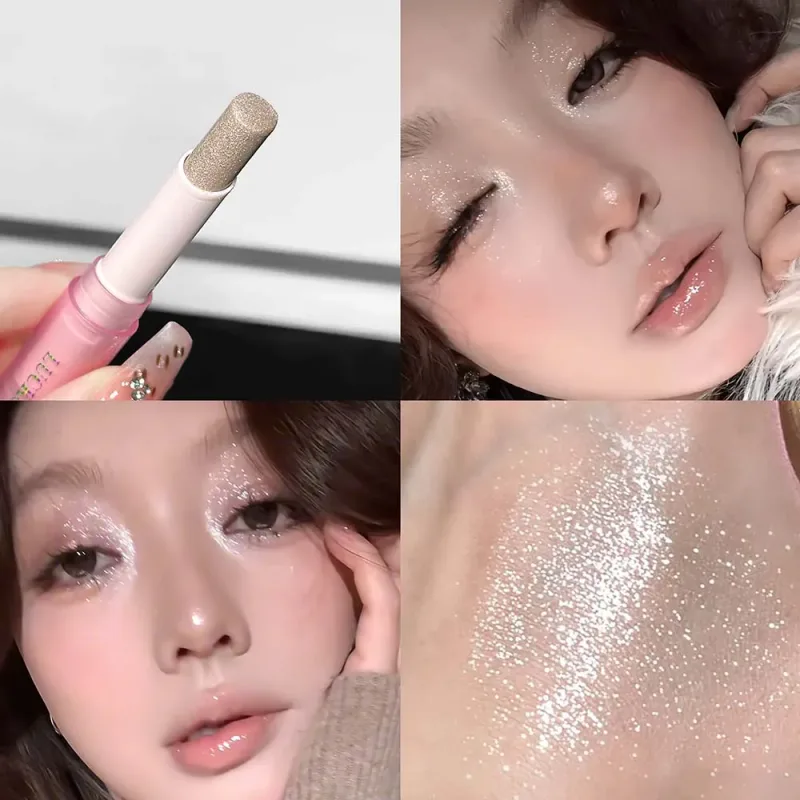 Sparkling Waterproof Eyeshadow Highlighter Pen Blue Diamond Jelly Eyeshadow Stick Glitter Pink Purple Eye Shadow Brighten Makeup