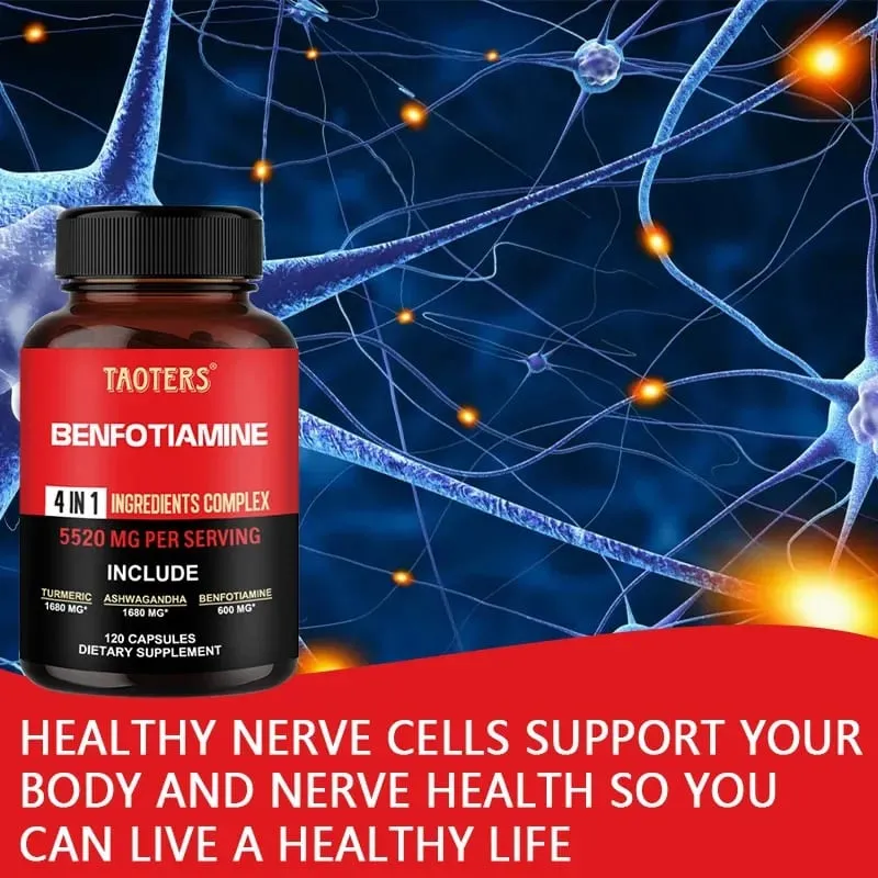 600 Mg Benfotiamine Capsules - Helps Maintain Healthy Glucose Metabolism and Supports Nervous System HealthSupplements — image 2