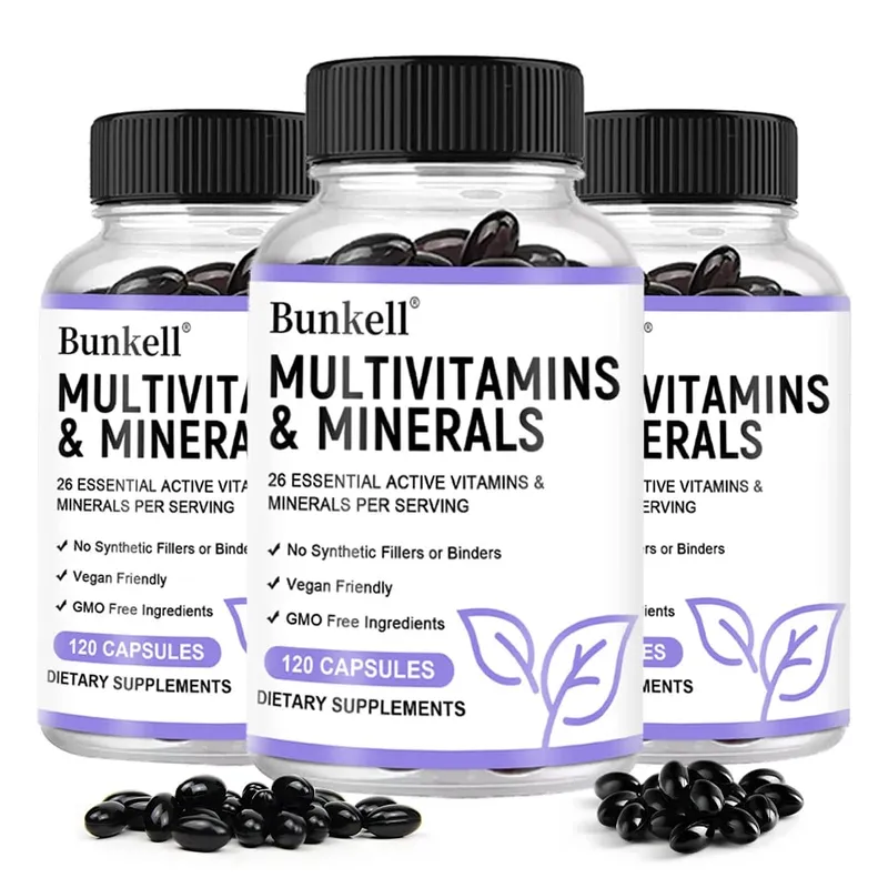 Multivitamin and Minerals - Daily Supplement Antioxidants Skin Repair Liver Health Maintenance Energy Boost 120 Capsules — image 10