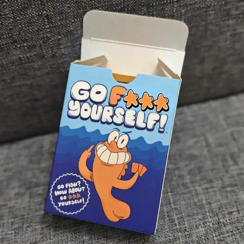 Jogo de cartas Go Fish para você mesmo, presente divertido de mordaça, jogos de tabuleiro hilariantes com um jogo de festa de interação familiar noturna para mais de 2 jogadores