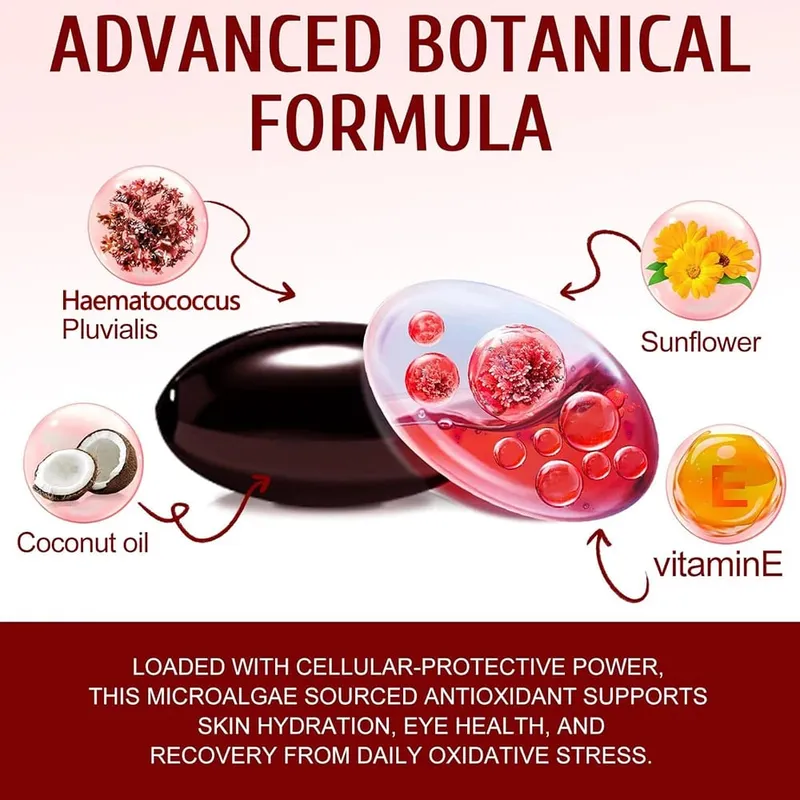 Astaxanthin 12mg 120 Softgels Triple Strength Premium Antioxidant Supplements Support Eye Skin Joint & Immune System Health — image 4