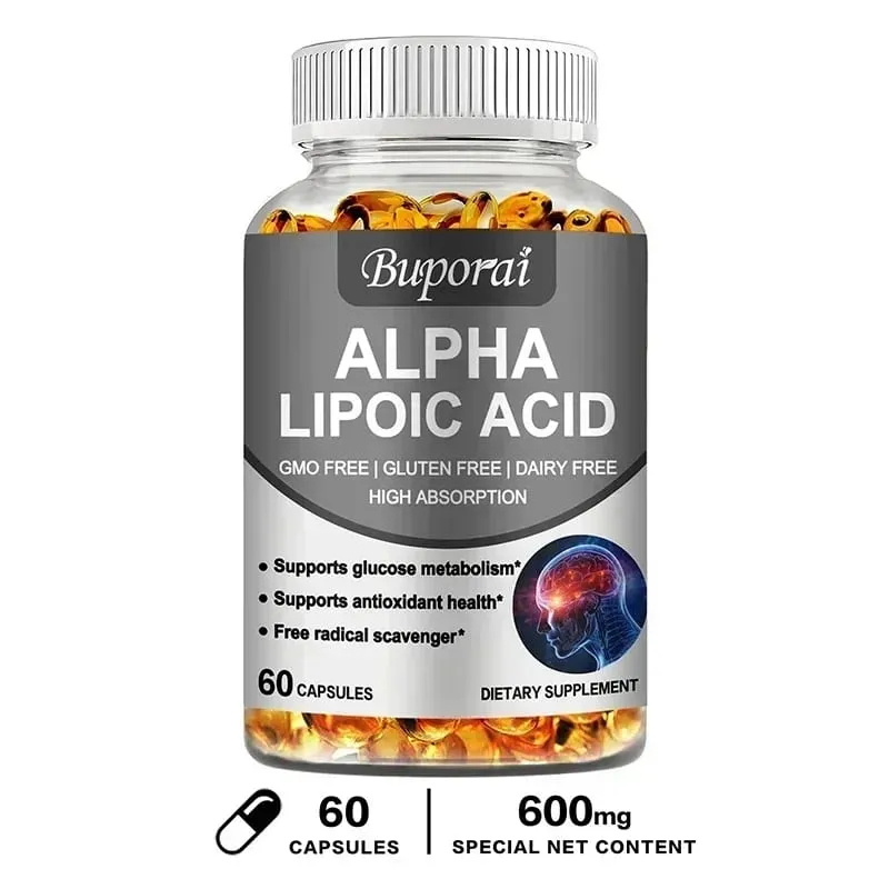 Alpha Lipoic Acid 600mg - Powerful Antioxidants Skin Care Protecting Liver Brain and Nerve Health Energy Metabolism — image 8