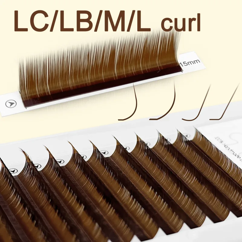 Abonnie LC LB Brown Lashes Dark Brown Classic Eyelash Extensions Foxy Eye Lashes