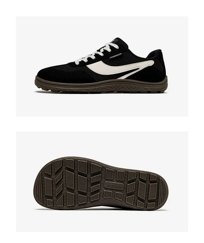 Sapatos descalços largos das mulheres dos homens zero gota tênis minimalistas malha de couro artificial retro sapatos de caminhada