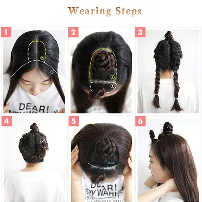 V-Shaped Clip in Hair 20 Inch Wavy Hair Piece Extensions One Piece Curly Hairpiece with 5 Clips Synthetic Clip in Hair for Women