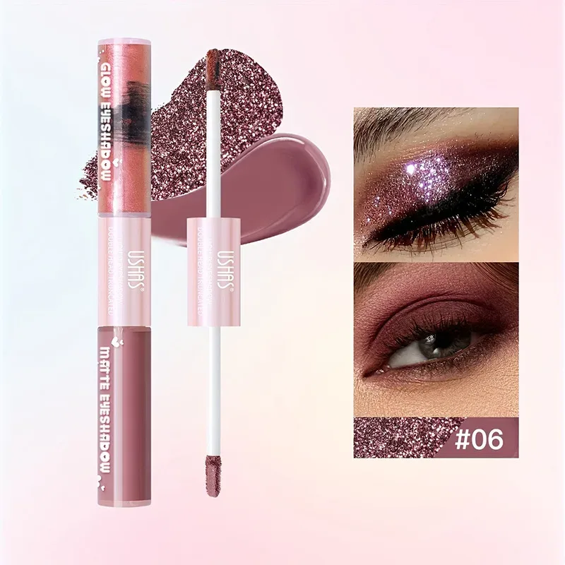 6 Color Waterproof and Sweat Proof Long Lasting Easy To Color Matte Eye Shadow Blue Highlight Natural Liquid Eye Shadow Makeup