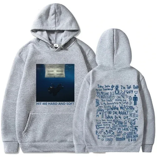 Felpa con cappuccio Hit Me Hard and Soft Tour Billie Pullover da uomo Singer Stampa grafica Felpe in pile autunno inverno per i fan
