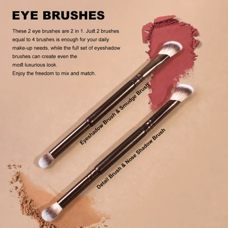 Makeup Brush Set 6pcs Double Headed Makeup Brushes 4pcs Air Cushion Puff Multifunctional Foundation Brush Concealer Brush Powder