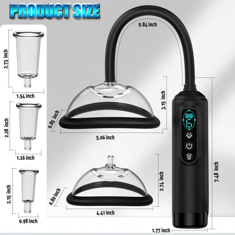 Electric Clit Sucker Vibrator Pussy Pump Nipple Sucking BDSM Vacuum Vagina Clitoral 6 Suck Modes Suction Sex Toys for Women — image 4