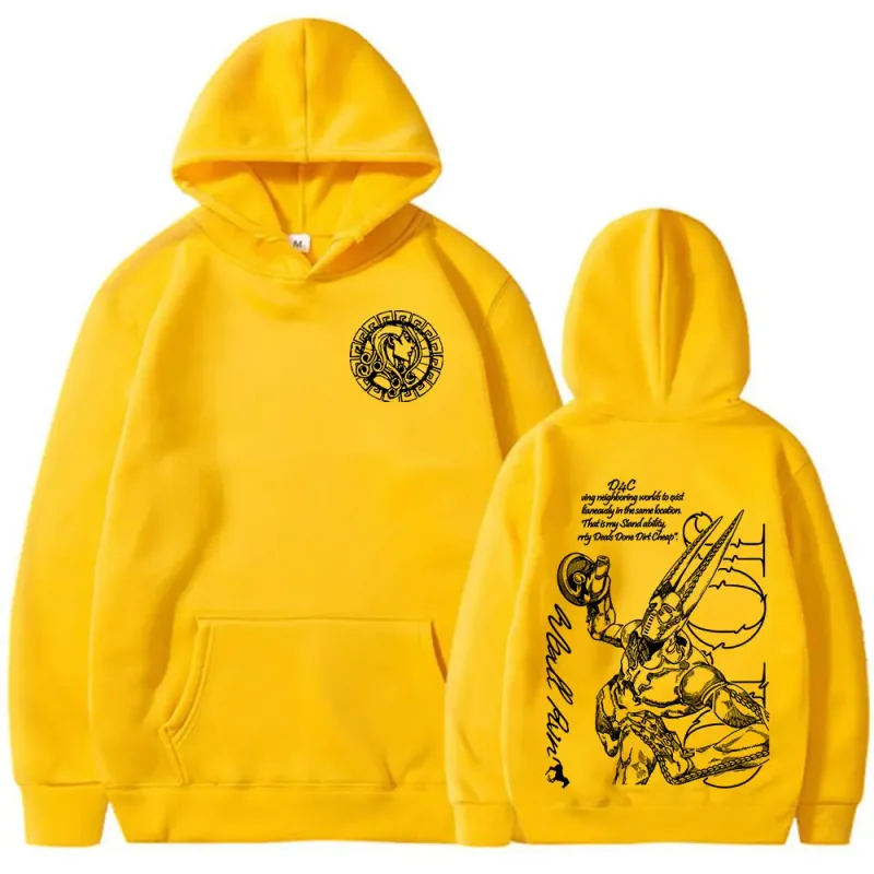 Anime Jojo Bizarre Adventure STEEL BALL RUN D4C Funny Valentine Hoodies Men Women Clothing Fashion Pullover Oversized Sweatshirt — image 4