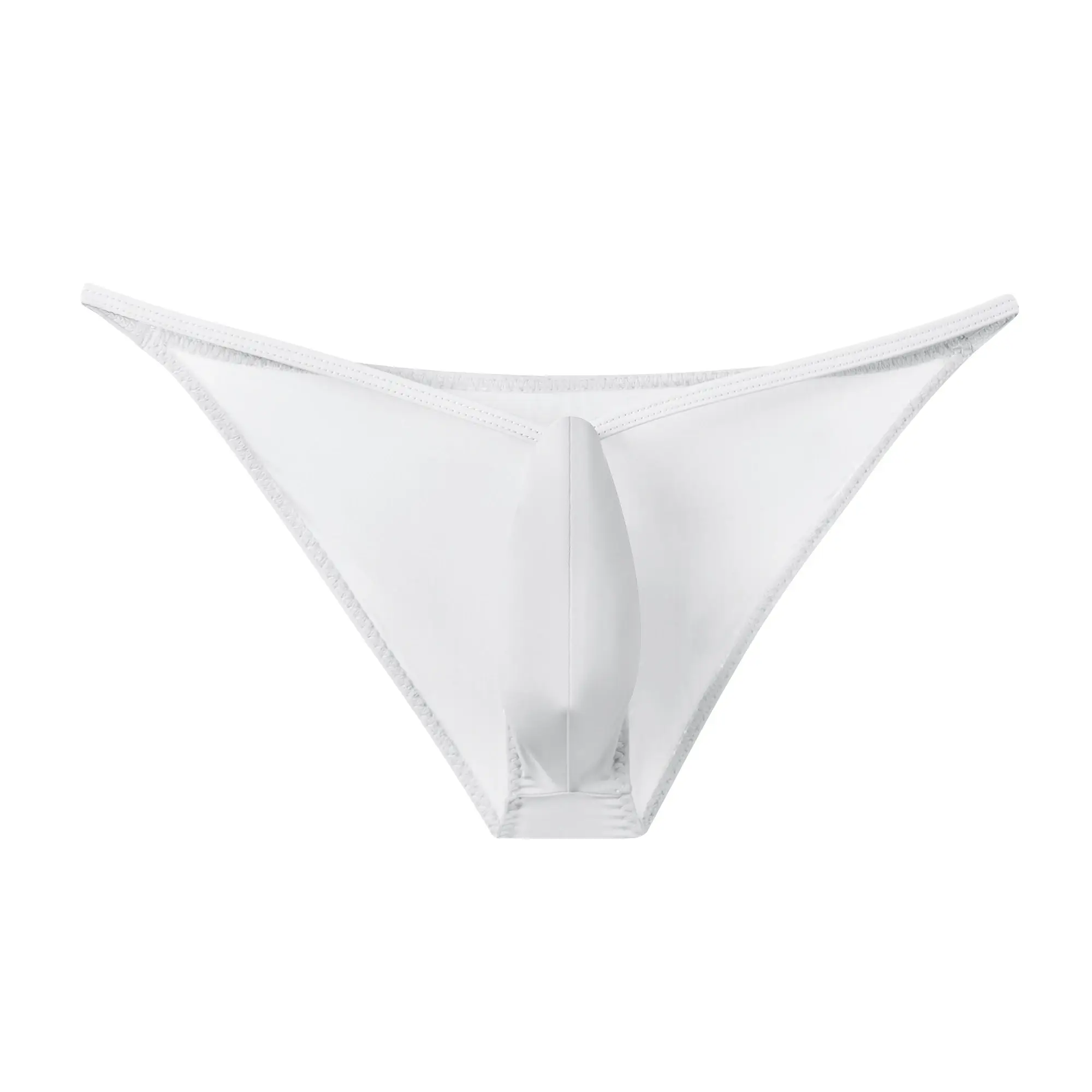 New Novelty Sexy Upturned Men's Briefs Ice Silky Low Rise Thin Belt Underwear Male Stretch Panties Solid Tight Underpants — image 6