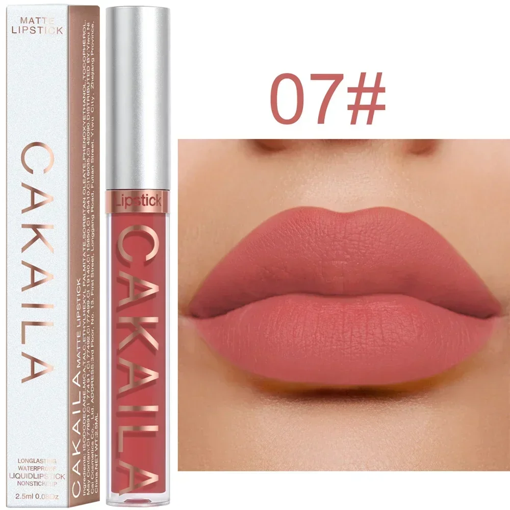 Batom líquido fosco de veludo, longa duração, sedoso e suave, não é fácil de desbotar, brilho labial, maquiagem sexy para mulheres, matiz labial