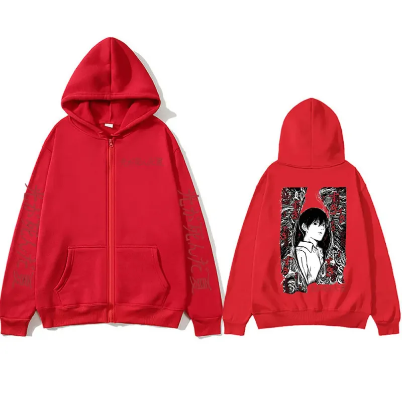 Anime The Summer Hikaru Died Zipper Hoodies MHikaru Yoshiki Manga Zip Up Hooded Sweatshirts Long Sleeves Pullovers Jackets Coats — image 5