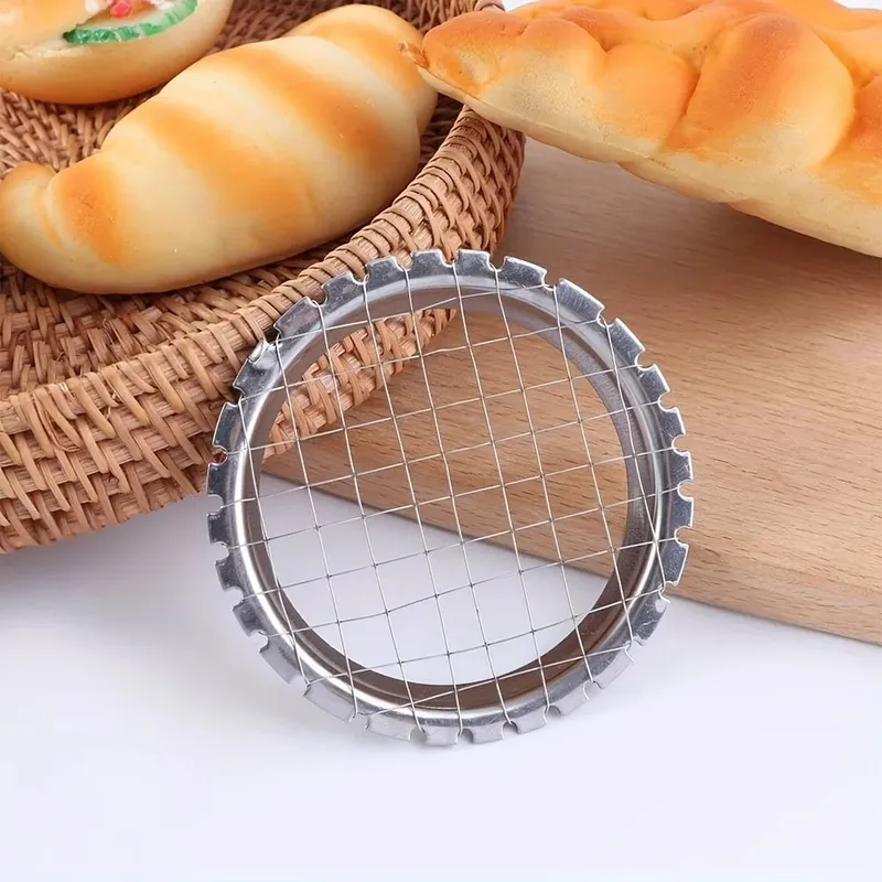 1pc Round Grid Cutter Slicer - Ideal for Eggs Mushrooms & Vegetables Must-Have Kitchen Chopping Device