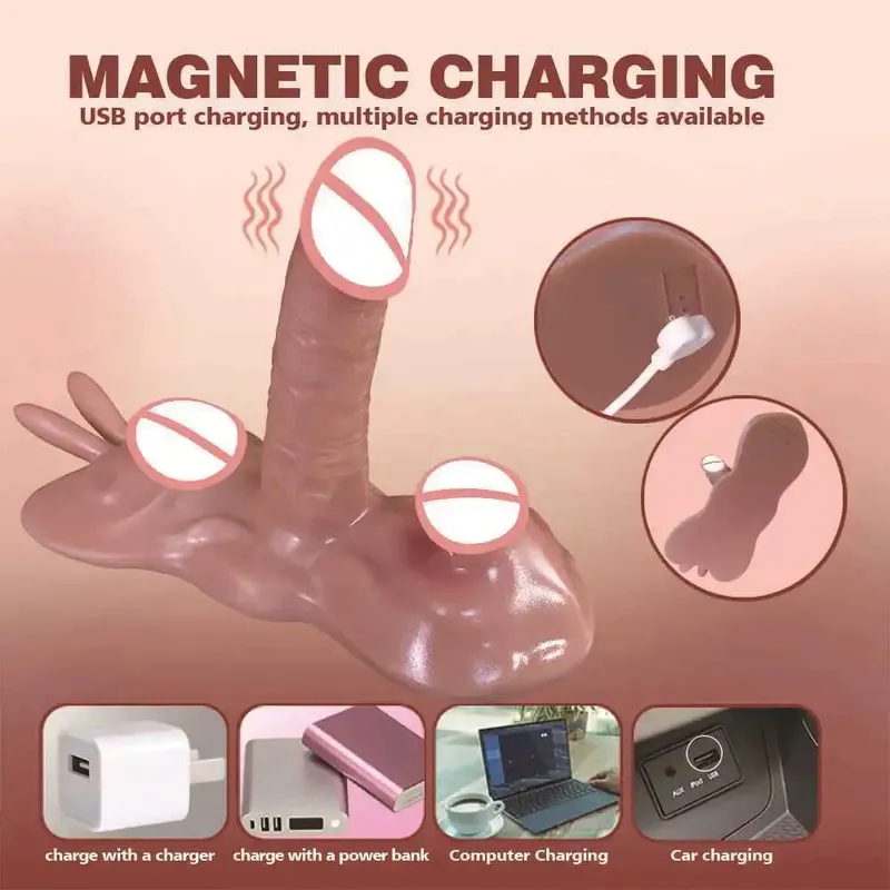 性玩具推力假陽具振動器可調節帶遙控振動按摩器 G 點肛門陰道刺激器性玩具