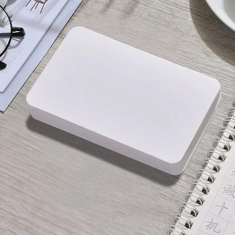 100Pcs Blank Cards 9x5.5cm Thick Cardstock Business Gift Cards Message Note Cards School Supplies White Black — image 3
