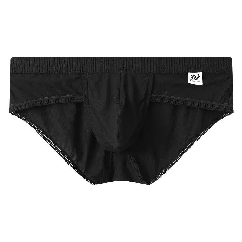 Men's Ice Silk Seamless Briefs Ultra-Thin Breathable Underwear with Sexy U Convex Pouch Mid-Waist Comfortable Summer Shorts — image 29