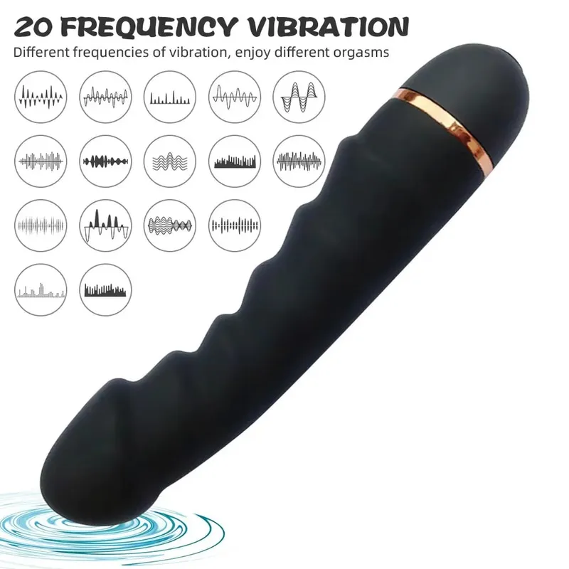 20 Modes Vibrator Blød Silikone Dildo Realistisk Penis Stærk Motor G-punkt Klitoral Stimulator Kvindelig Masturbator Voksen Sexlegetøj — image 2