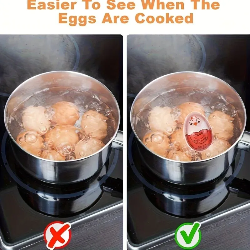 DU Egg Timer Color Changing Indicator Kitchen Boiled Egg Timer Resin Perfect Boiled Eggs By Temperature Home Kitchen Gadget